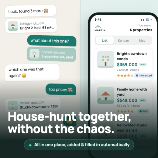 Meta ad example for a couple organizing their property search